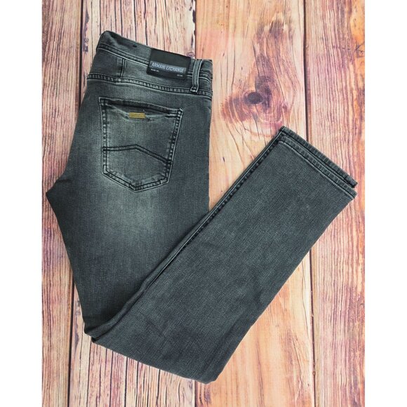 Armani Exchange Mens Slim J13 Gray Jeans Size 32x32 Slim Fit - Picture 3 of 9